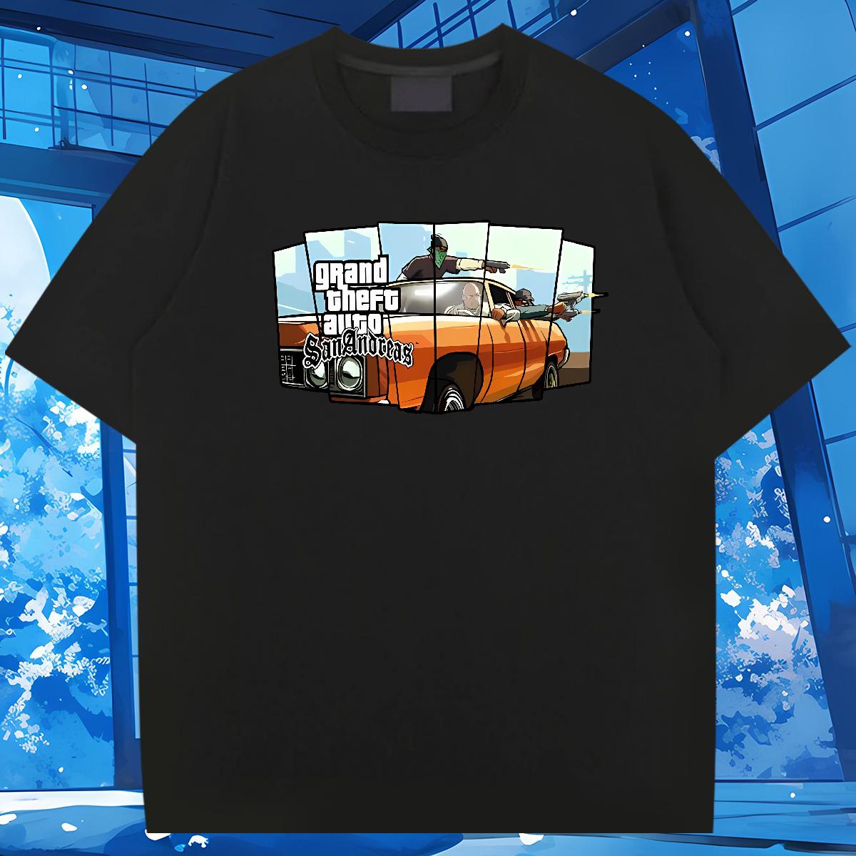 Comfortable Men Clothes T-Shirt racing 230g Cotton Round Neck Short Sleeve Casual T Shirts Men Plus Size Custom 2024 Tops Shirt