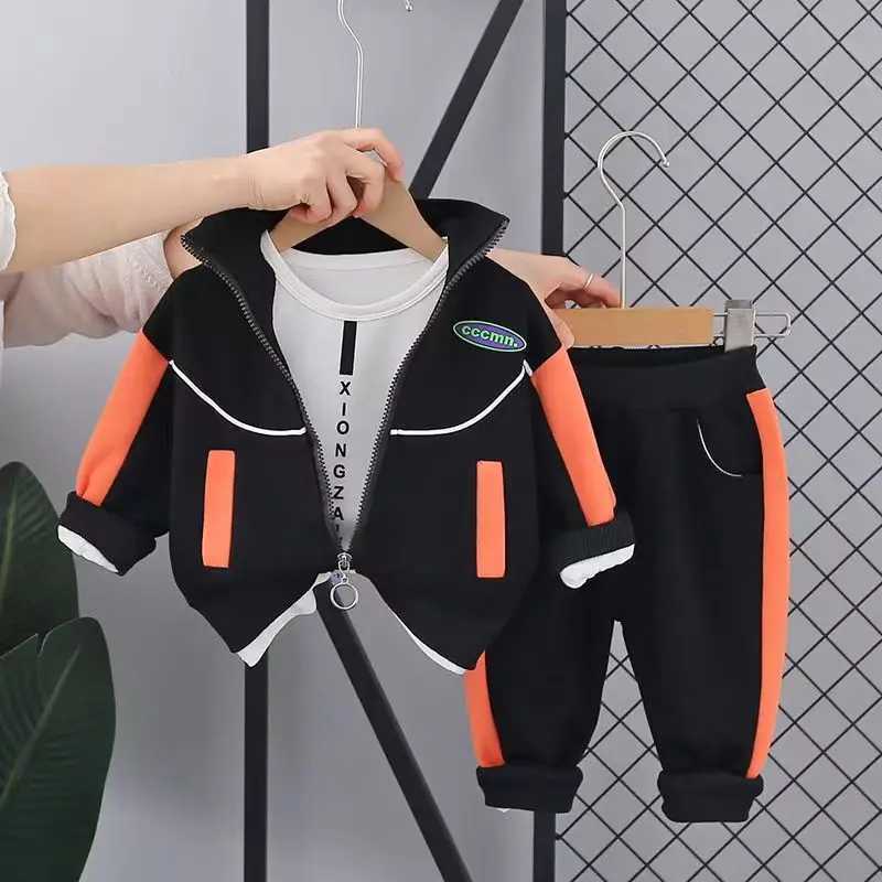 Clothing Sets Childrens Clothing Boys Spring And Autumn Clothing Set 2023 New Clothing Baby Handsome Childrens Sports Two-piece Set trendy