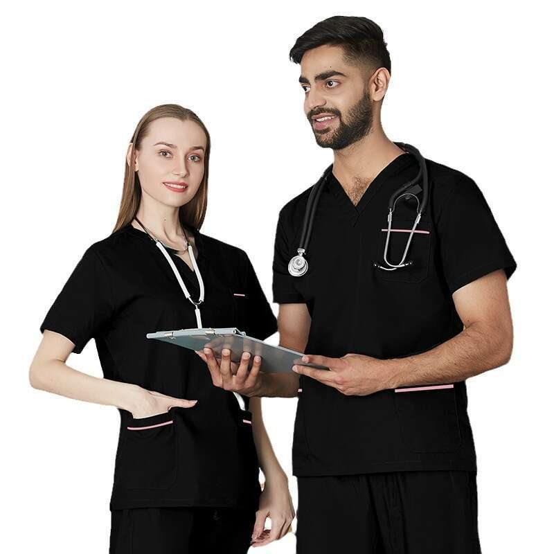 Two Piece Set Women Scrubs Undefined Zip Up New Arrival New Product French Show Thinness Non-ironing New Pattern Ventilation Waist Short