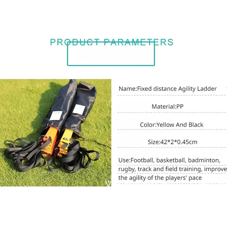 Football Speed Agility Ladder Soccer Ball Juggle Bag Auxiliary Circling Training Belt Football Disc Cones Resistance Parachute 240715