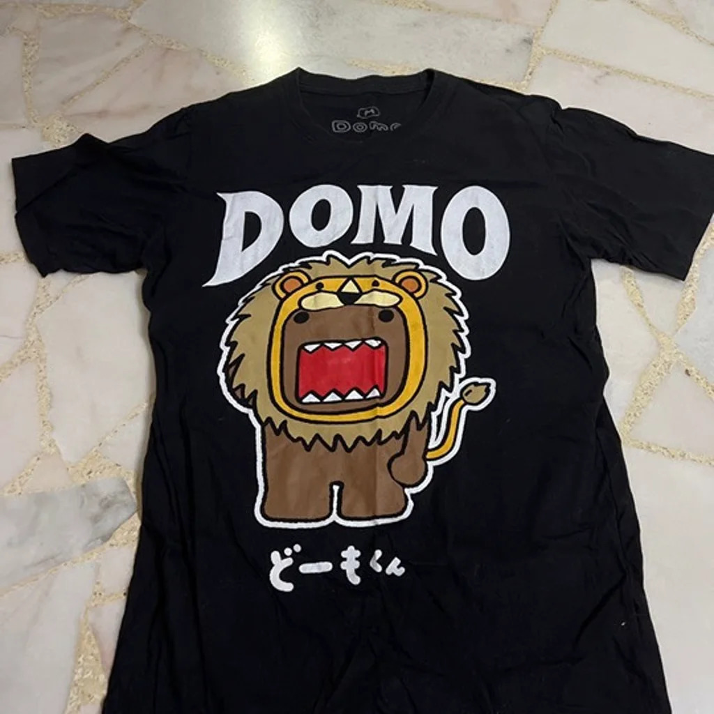 Pure cotton short-sleeved T-shirt domo printing versatile casual summer top y2k fashion loose age-reducing base T-shirt ins 240710