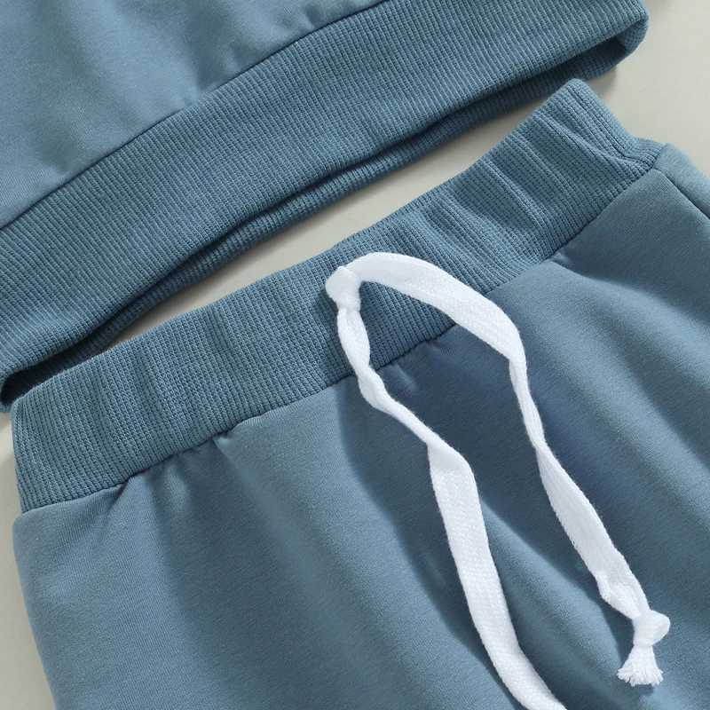 Clothing Sets Autumn Toddler Baby Boys 2pcs Tracksuit Outfit Contrast Colors Long Sleeve Pullover Sweatshirt and Elastic Pants Suit