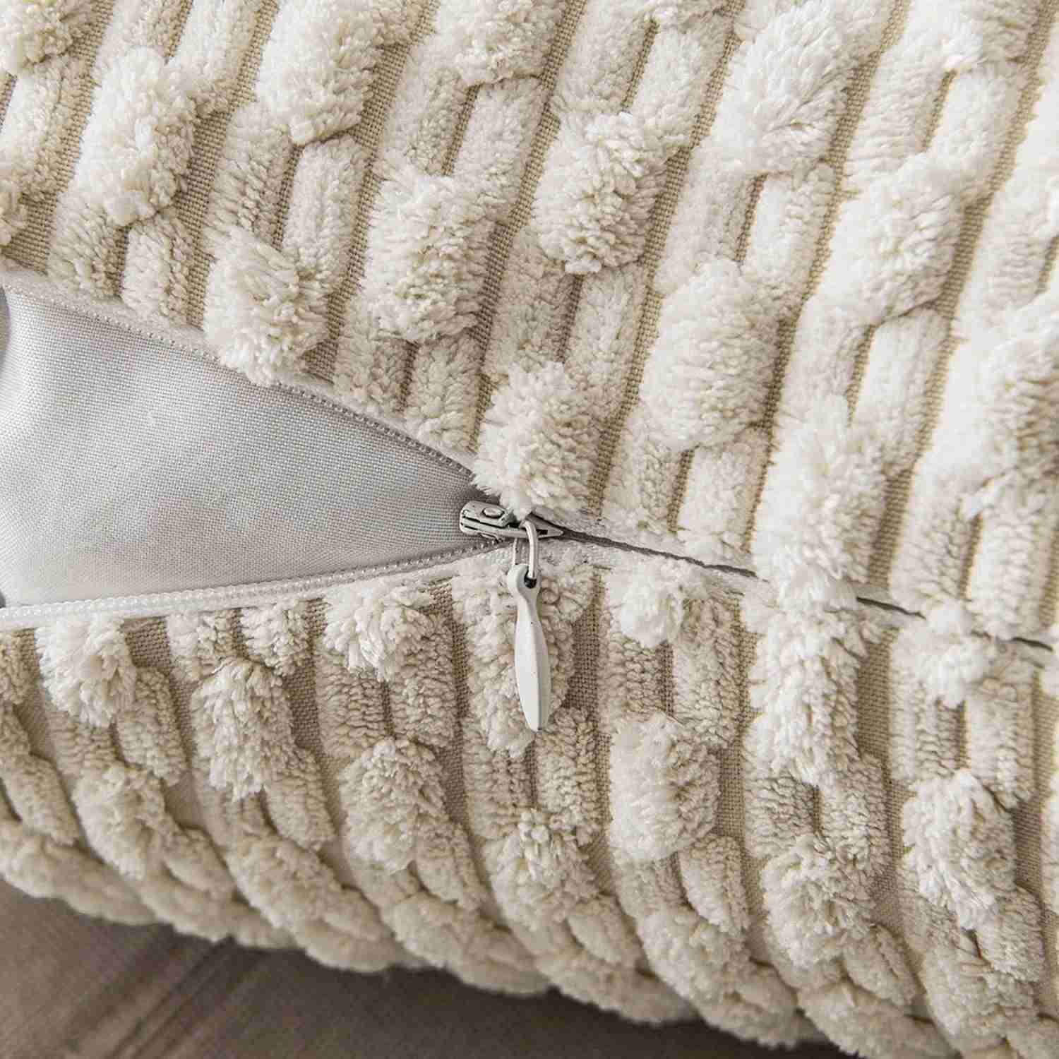 Striped Throw pillow Cover 18x18 Inch Beige Boho Corduroy Cushion Cover From Sofa Living Room Modern Home pillowcase Home DecroM240717