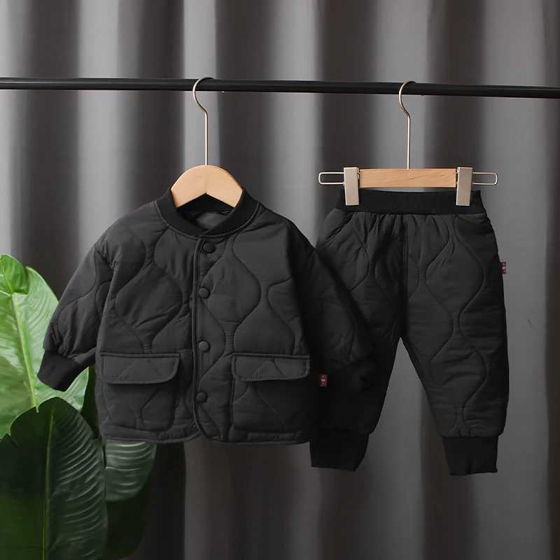 Clothing Sets Brand Tracksuits Winter Autumn Baby Boy Clothes Full Sleeve Solid Parkas Pants 2pcs/set Cotton Suits Children Clothing Toddler x