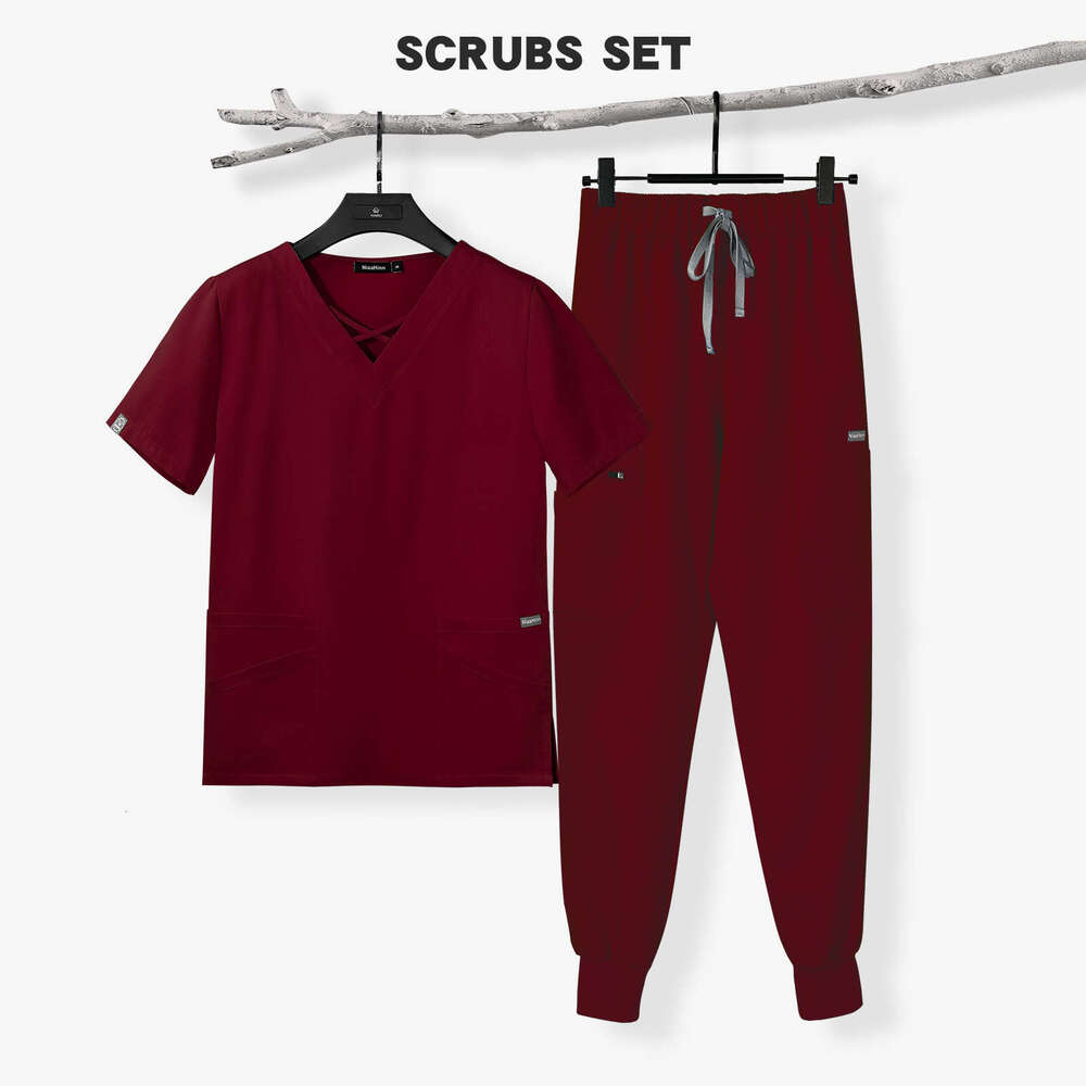 Scrub Set Undefined Zip Up New Arrival Non-ironing Show Thinness Temperament Ventilation Sexy Linen Self-cultivation