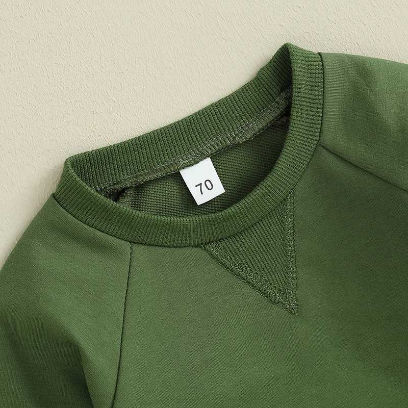 Clothing Sets Toddler Infan Baby Boy Fall Clothes Newborn Long Sleeve Round Neck Pullover Elastic Waist Pants 2Pcs Winter Warm Outfit