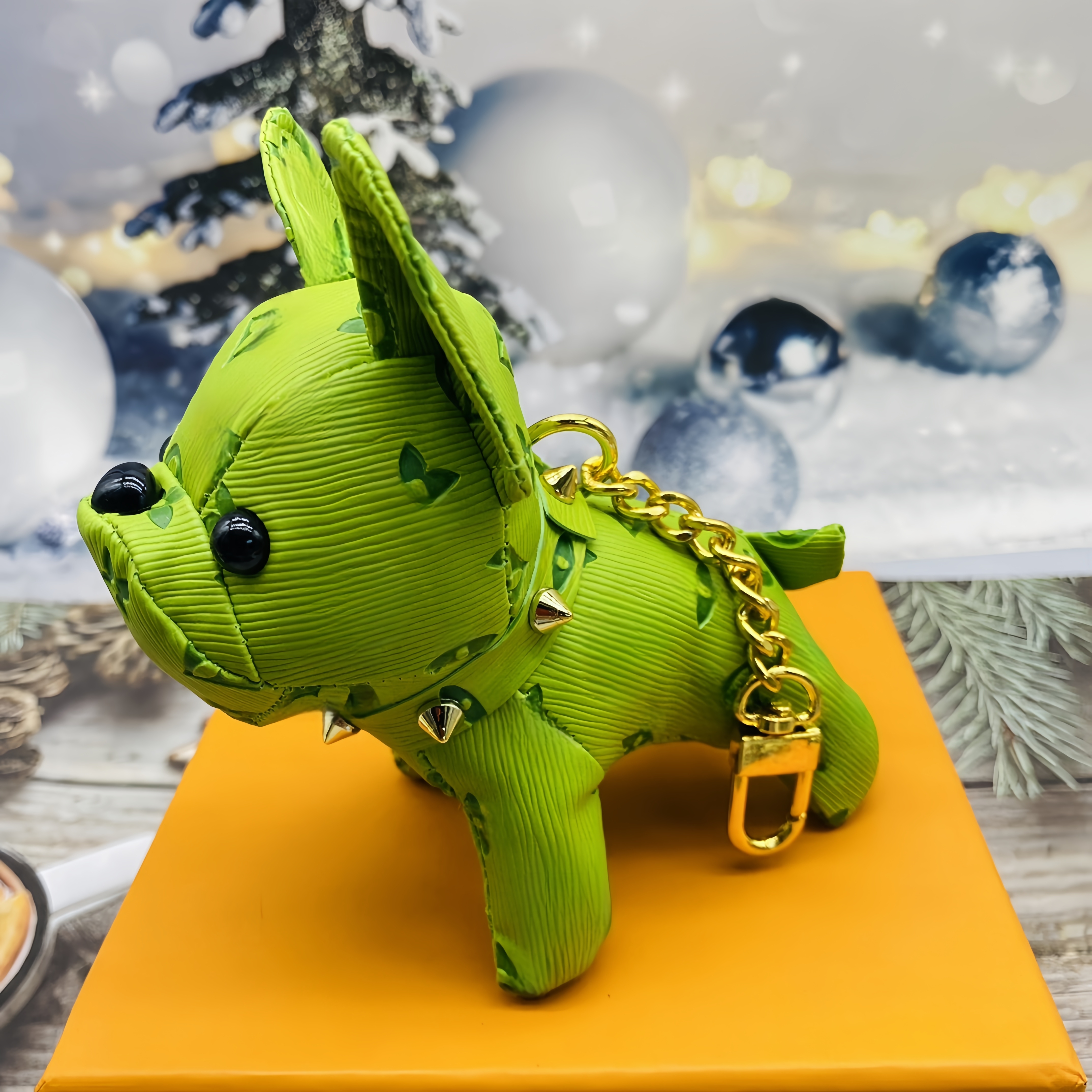 Designer Keychain 20 Colour French Bulldog Bag Pendant Key Brand Ring PU Leather Letter Printing Car Keychains Lovers Jewelry Holiday Gift