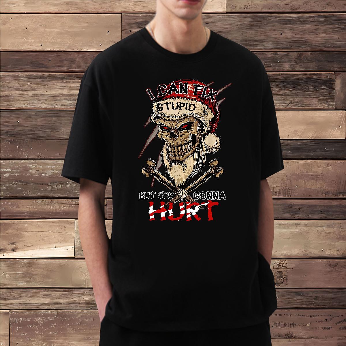 Unisex Men T Shirts Skeleton 100% Cotton 230g Spring Summer 180g Cotton Men Tops Tees 2024 DIY Cartoon Print Wear