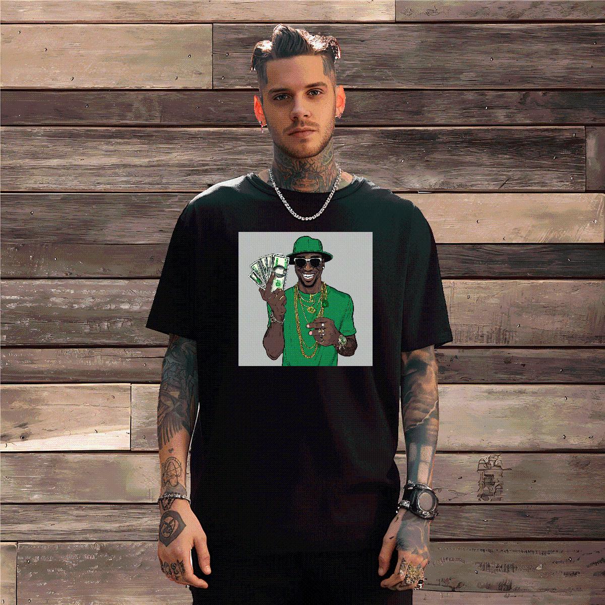 Designer Fashion T Shirts Men XH 230g 100% Cotton Plus Size Cartoon Casual Beach Men Tops Tees Round Neck Short Sleeve Brand