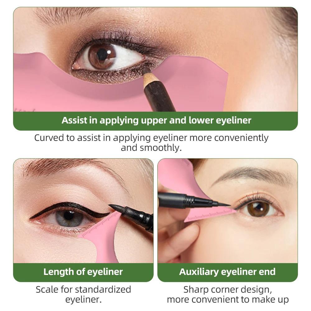 Silicone eyeliner indicator template wingtip makeup aid eyeliner tool reusable multi-function makeup aid 240715