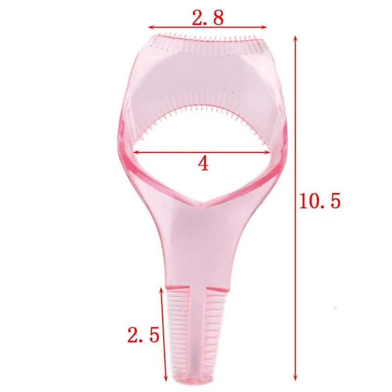 3 in 1 makeup eyelash mask goggles eye black applique comb eyelash curl makeup brush curl eye makeup template pink 240715
