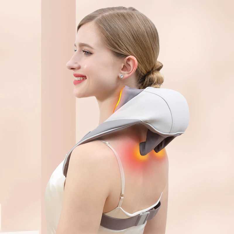 Other Massage Items Shiatsu Back Shoulder and Neck Massager U Shape Electric Full Body Massager with Heat Deep Tissue Kneading Pillow Massage z241204