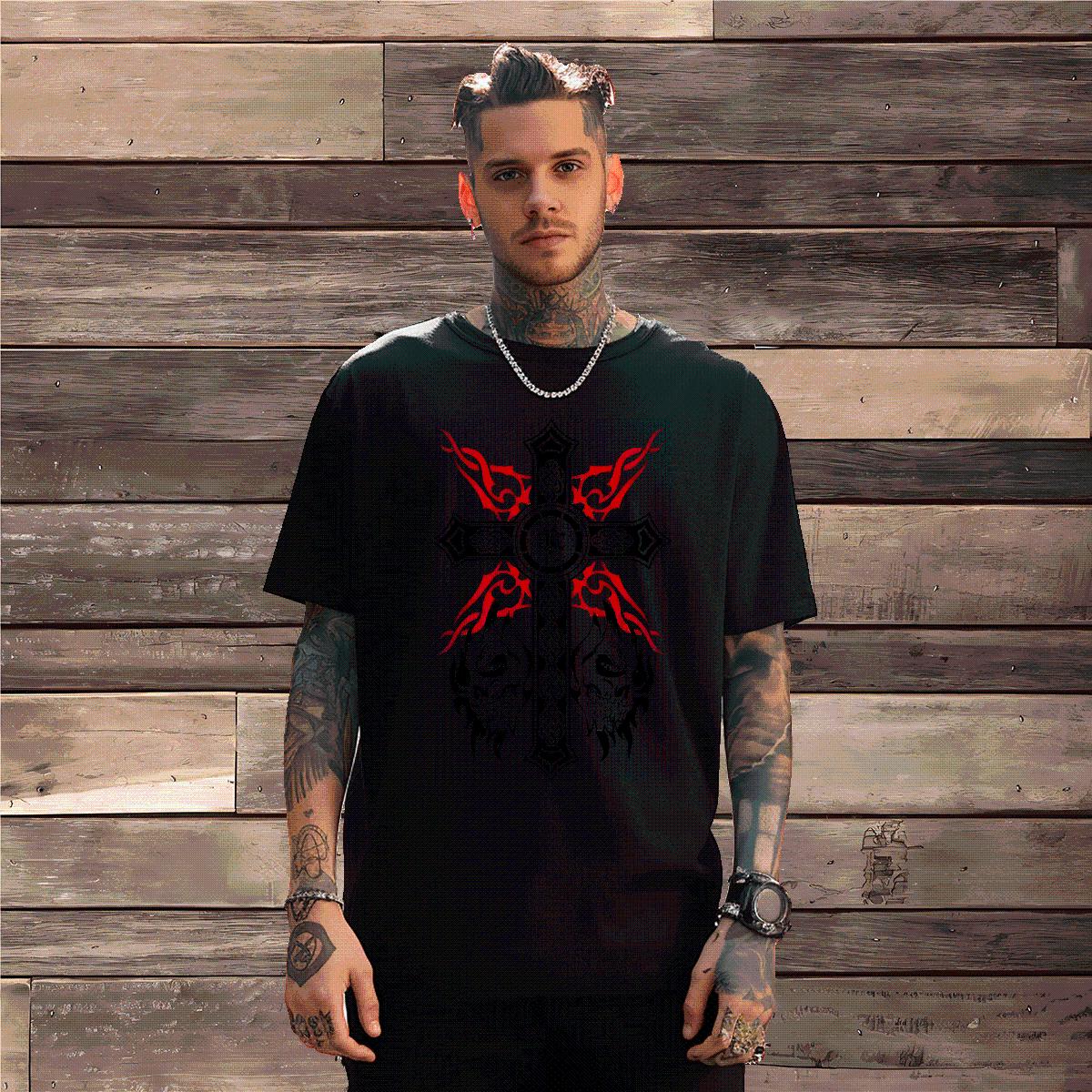 Designer T-Shirts fathion 230g 100% Cotton Customized Print Spring Summer Couples T Shirts Breathable Crew Neck Loose