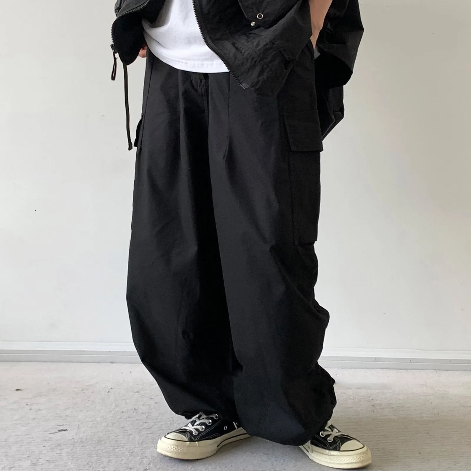 Harajuku Oversized Cargo Pants Men Streetwear Vintage Baggy Trousers Y2k Hip Hop Wide Leg Pants Joggers Casual Sweatpants 240708