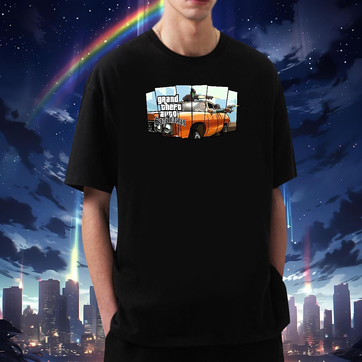 2024 Designer Men T Shirts racing 230g 100% Cotton Plus Size Cartoon Men Clothes T-Shirt Street Casual Breathable Crew Neck Popular Tees Shirts