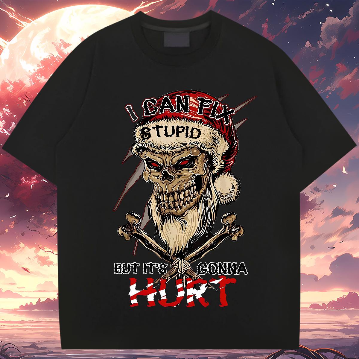 Soft Tshirts Skeleton 100% Cotton 230g Cotton Breathable Soft Sport Man T Shirts Oversized 3XL 4XL New Designer Tees Shirts