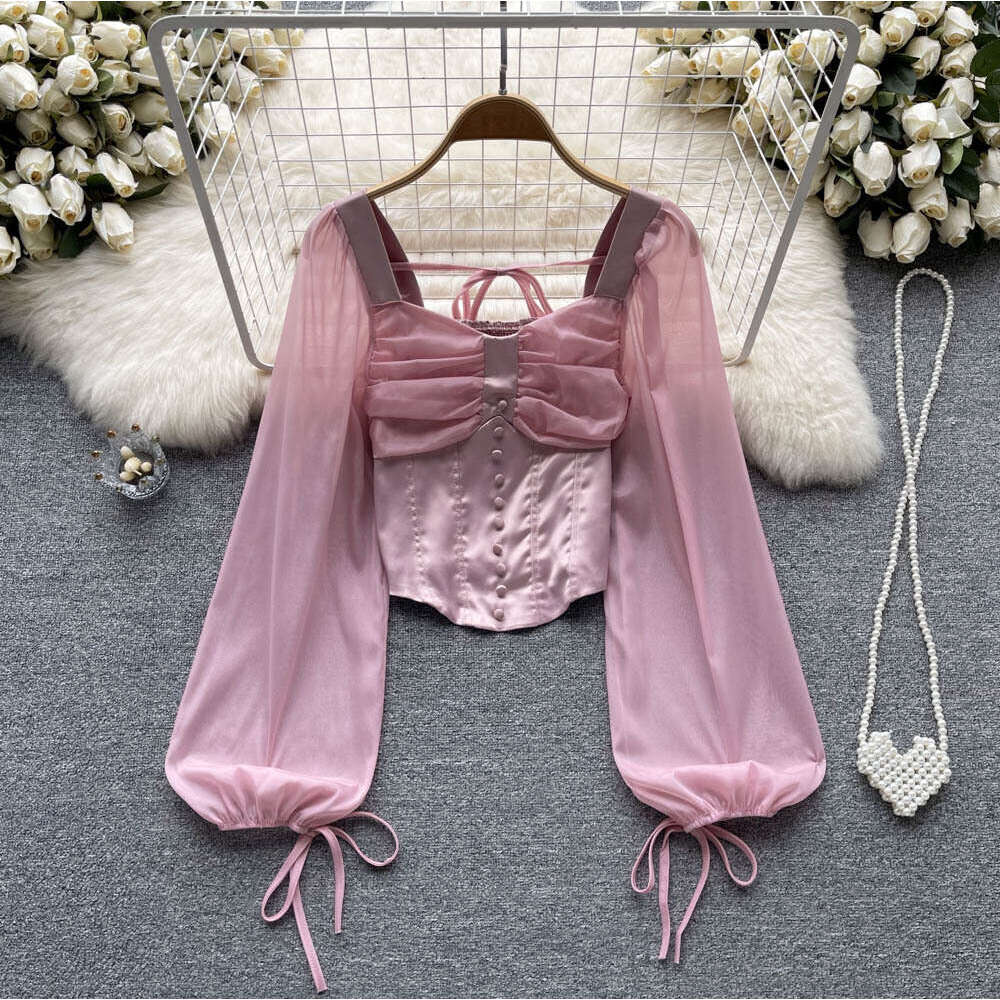 Short-sleeved Long Sleeve Tee Shirts Harajuku Print Vintage Sports Fitness Turtleneck Chiffon Round Neck Stretch Casual Undershirt Women's T Shir