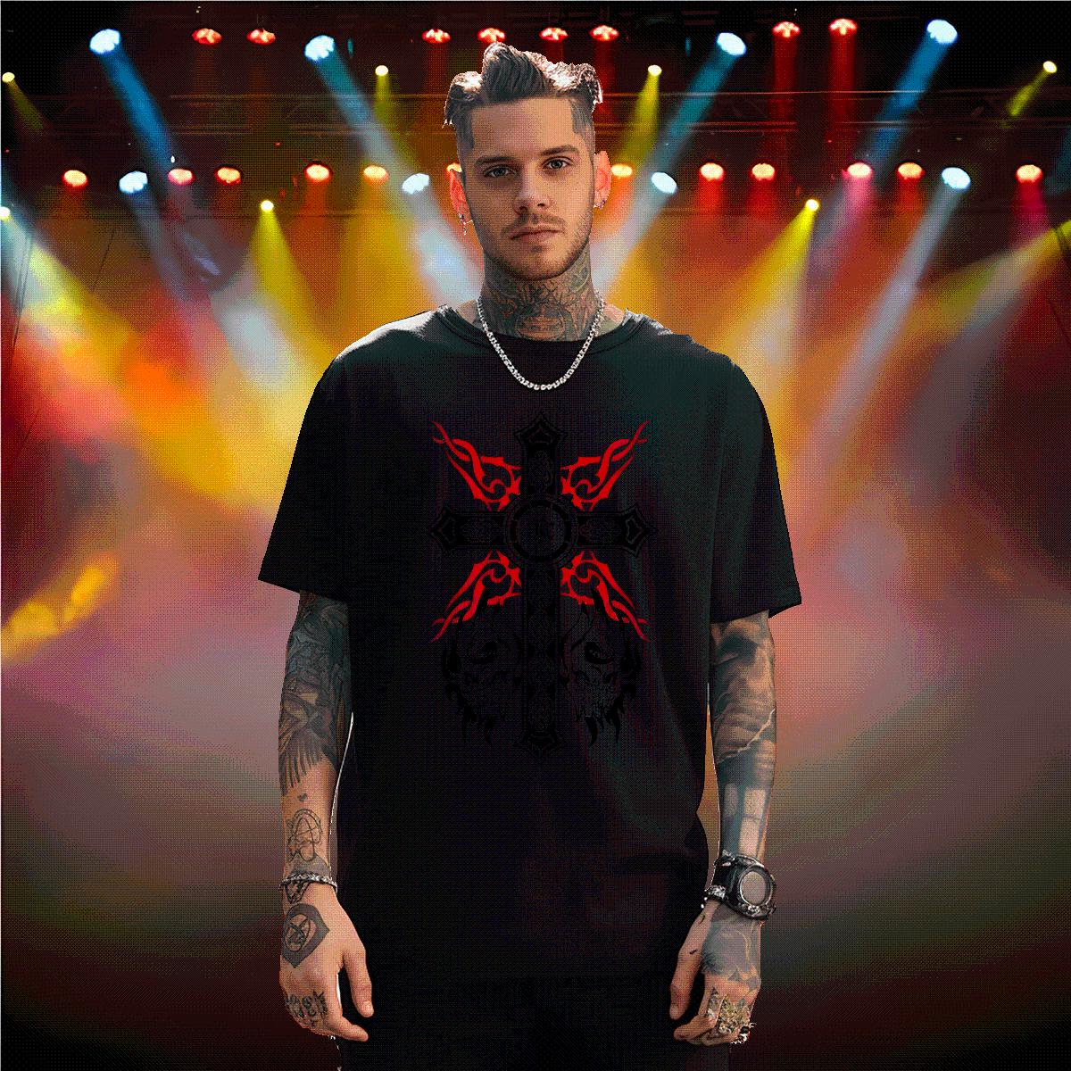 Casual New T Shirt For Man fathion 100% Cotton 230g Floral Print Street Men Tshirts Crew Neck Cotton Popular