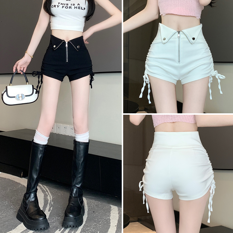Korean Summer Versatile Spicy Girl Design Sense High Waist Slimming Hot Shorts Casual Pants