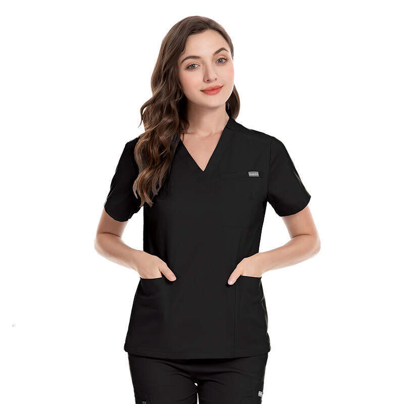 Designer Two Piece Set Women Scrubs Set New Product New Arrival French Non-ironing Long Washable Versatile Fashion Ventilation Popular Bifurcated Sexy