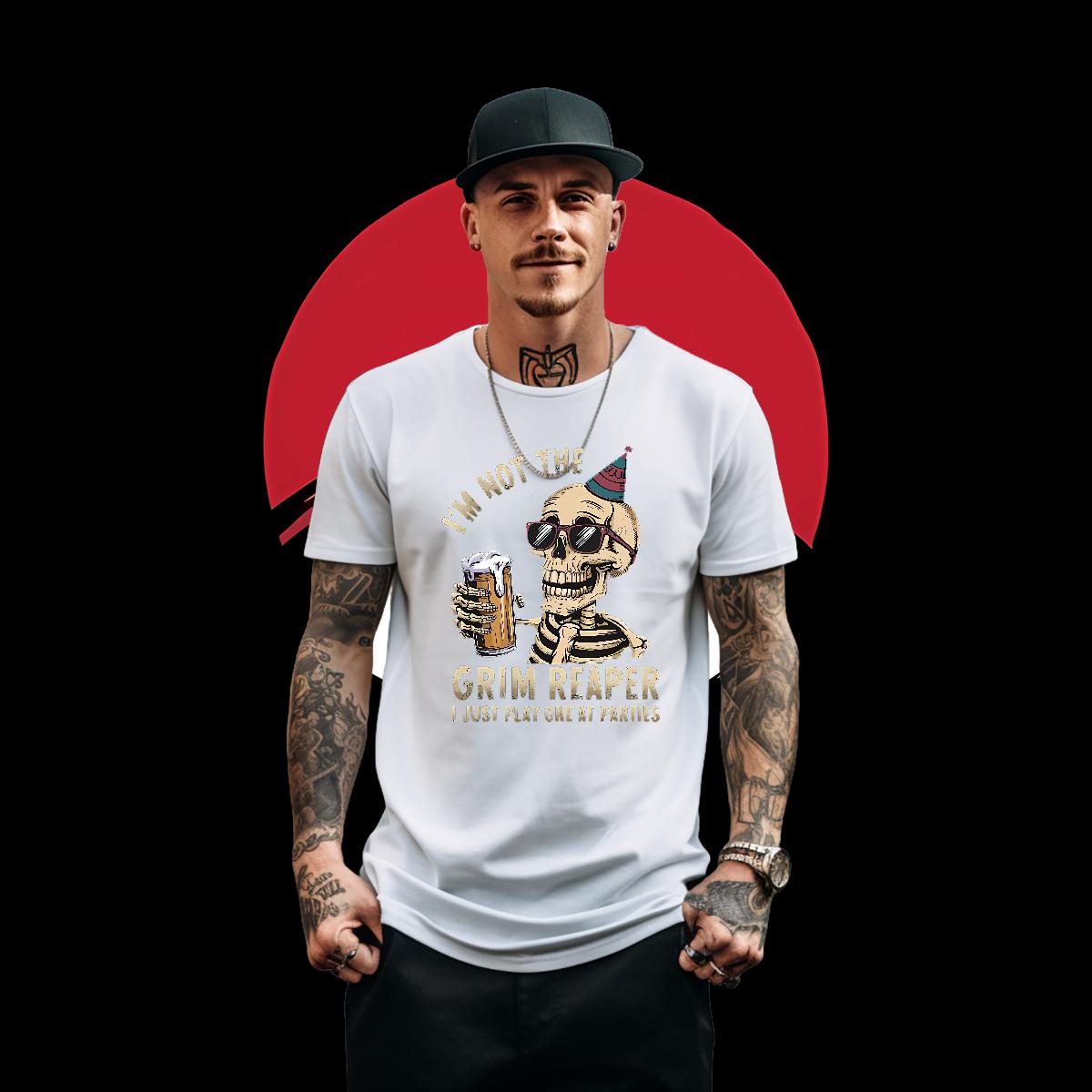 Fashion Design Men T Shirts Skeleton 230g 100% Cotton Cartoon Print Tshirt for Man Woman Casual Cotton Breathable Short Sleeve Designer Tees Shirts