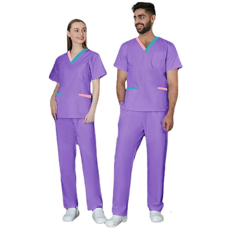 Niaa Hinn Scrub Set Two Piece Set Women Undefined Scrubs for Women Uniform New Arrival French Long Ventilation Fashion Loose Self-cultivation Short Bi