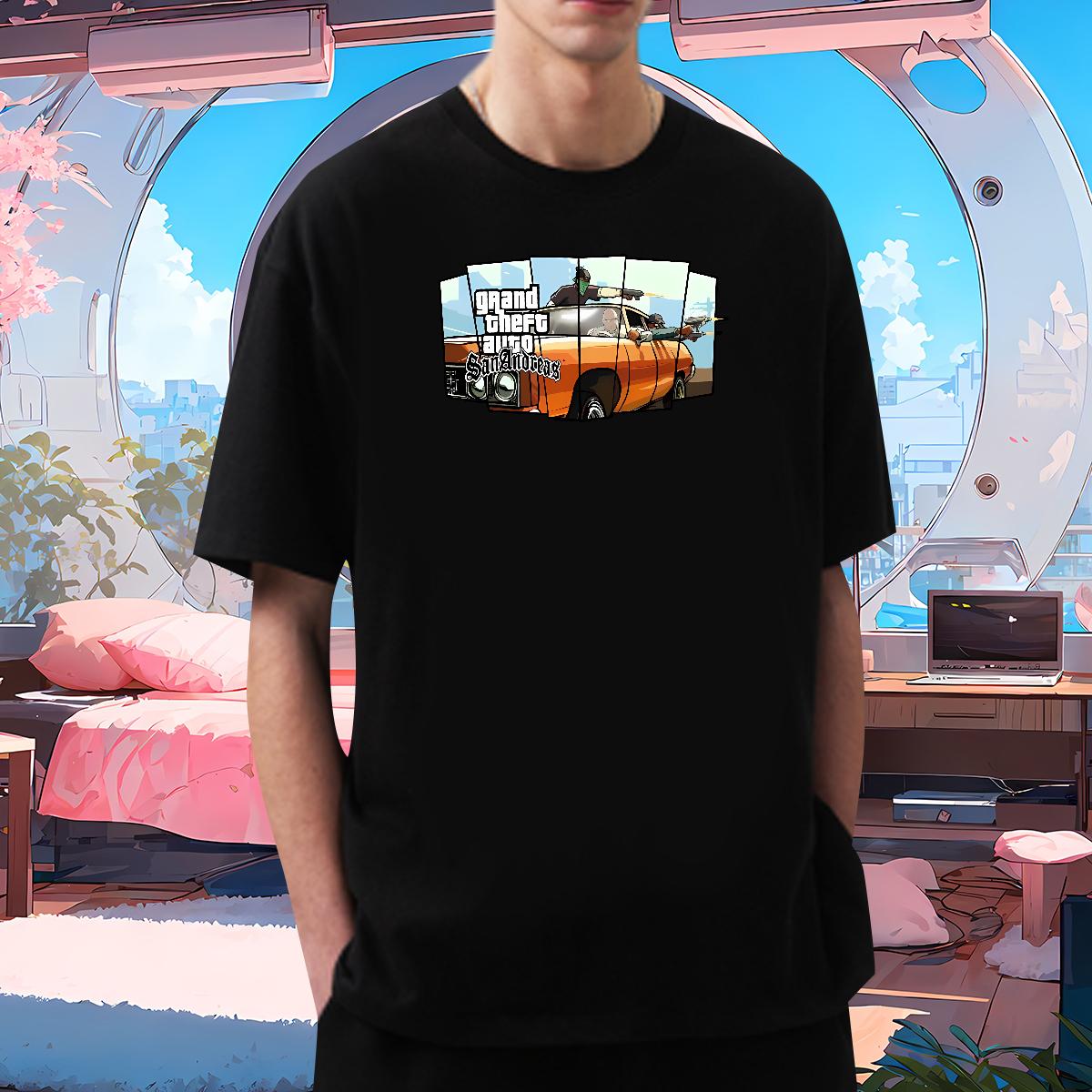 Casual New Men T Shirts racing 100% Cotton 230g Black Oversized Tshirts Spring Summer O-Neck Short Sleeve Cotton Popular Clothings