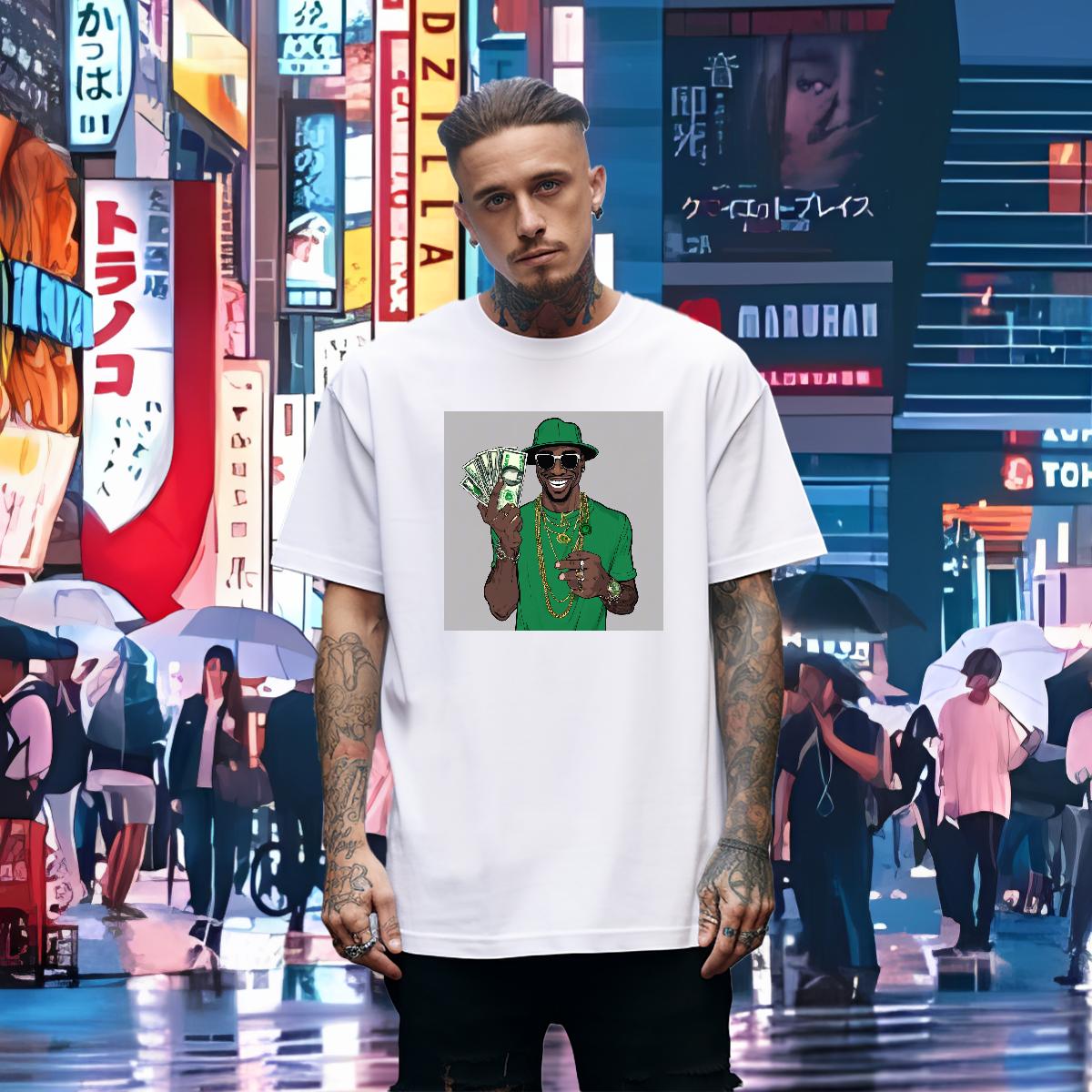 Brand Men T Shirts XH 100% Cotton 230g Street Casual Short sleeve Cotton Soft Men Tshirts DIY Custom Print Oversized Clothes