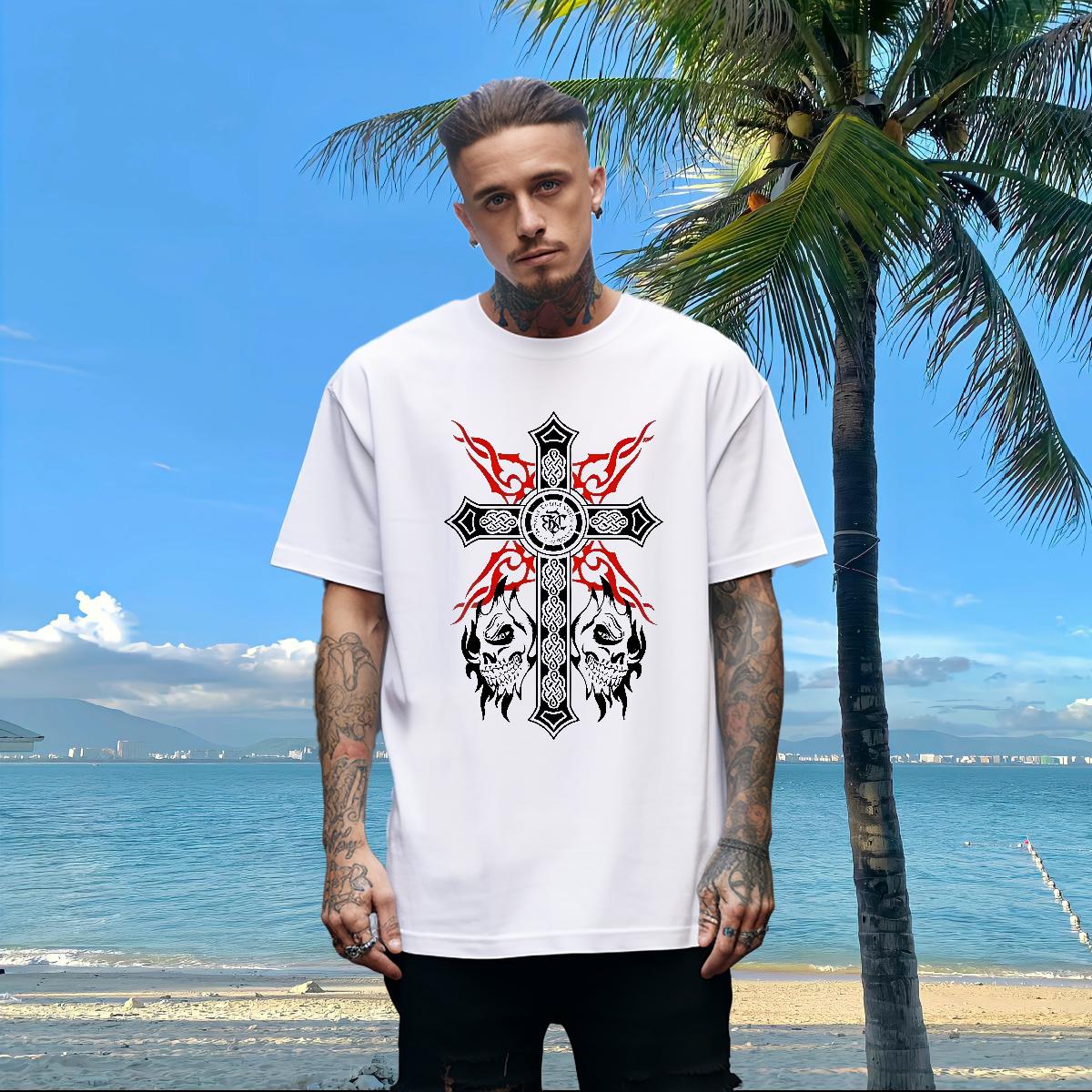 Cool Design Mens Tshirts fathion 230g Cotton Crew Neck Cotton Casual Daily Wear Men T Shirts Oversized 3XL 4XL 2024 New Polos