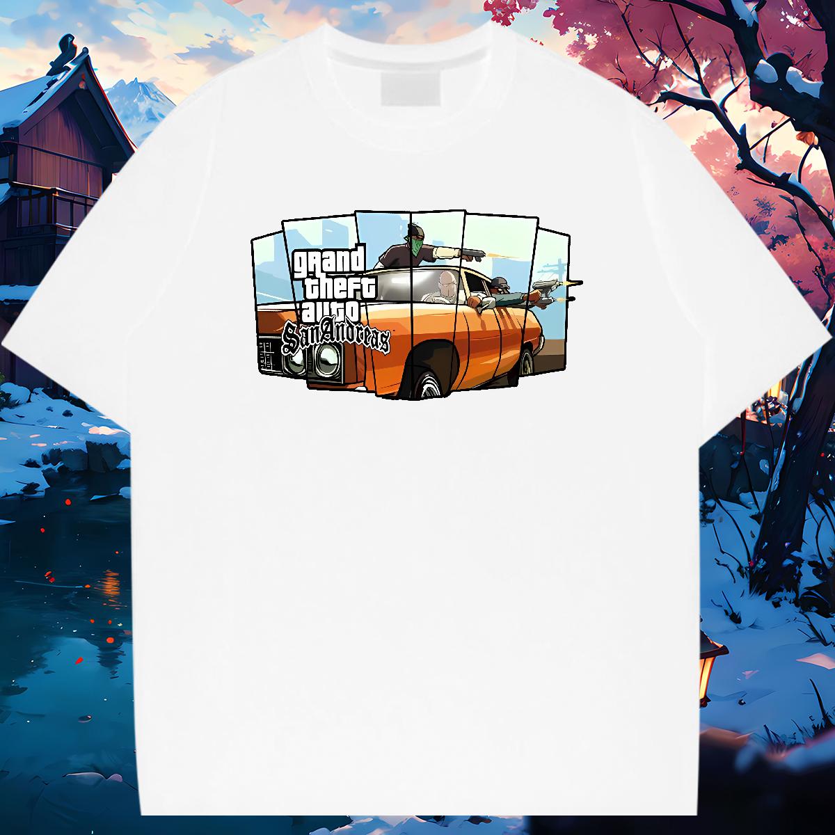 New Men T Shirts racing 100% Cotton 230g Plus Size Custom Tshirts Casual Daily Wear Cotton Breathable Soft Loose Tops Tees