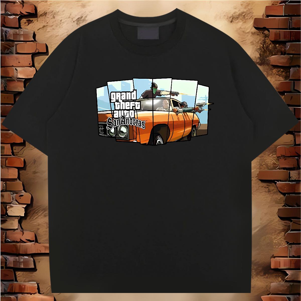 Popular Mens Tshirts racing 100% Cotton 230g Breathable Short Sleeve Street Wear Man T Shirts Custom Cartoon 2024 Designer Tees