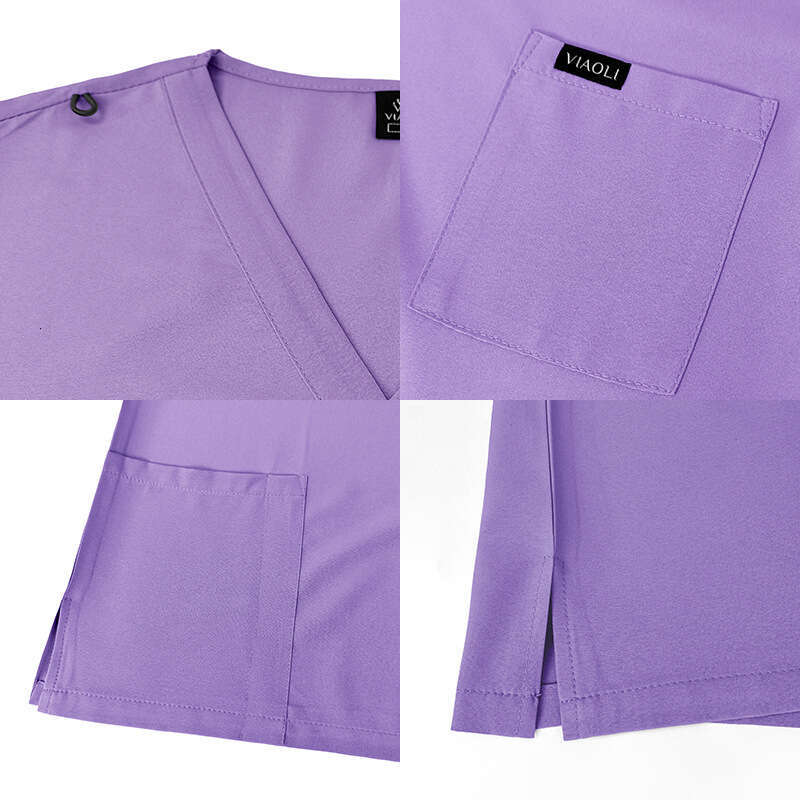 Scrubs for Women Uniform Designer Two Piece Set Women New Product Non-ironing Gentle Wind French High Elasticity Long Solid Popular Ventilation Waist 