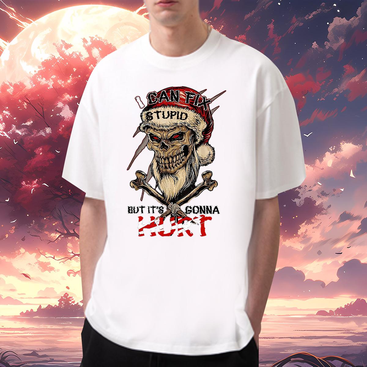 Soft Tshirts Skeleton 100% Cotton 230g Cotton Breathable Soft Sport Man T Shirts Oversized 3XL 4XL New Designer Tees Shirts