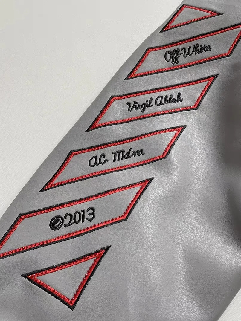 Streetwear American hip-hop alphabet embroidered leather jacket mens Y2K Harajuku Gothic racing baseball uniform clothing 240716