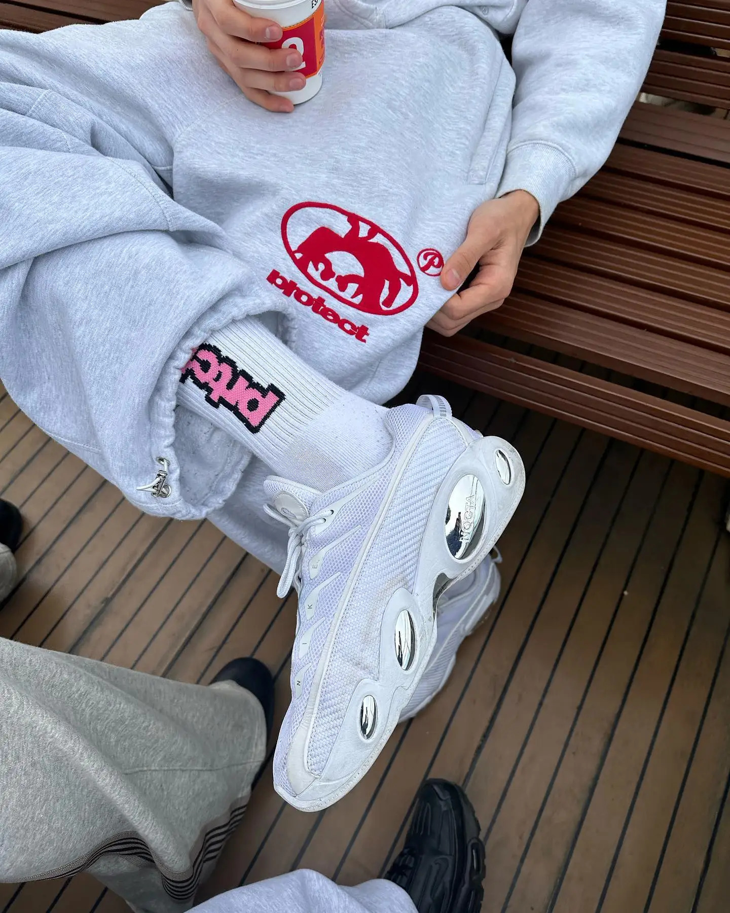 Streetwear PROTECT Sweatpants Y2K Pants Hip Hop Letter Embroidery Baggy Casual Pants Mens Womens Elastic Waist Jogging Trouser 240708