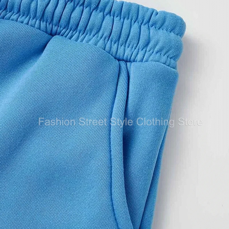 NOFS y2k Fashion Street Long Pants For Casual Men Women drawstring elastic sweatpants Hip Hop Streetwear Sports Trousers 240708