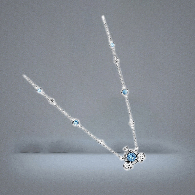 Designer Jewelry 925 Silver Necklace heart Pendant fit P Couple Pumpkin Car New Product Blue Moon love Necklaces European St