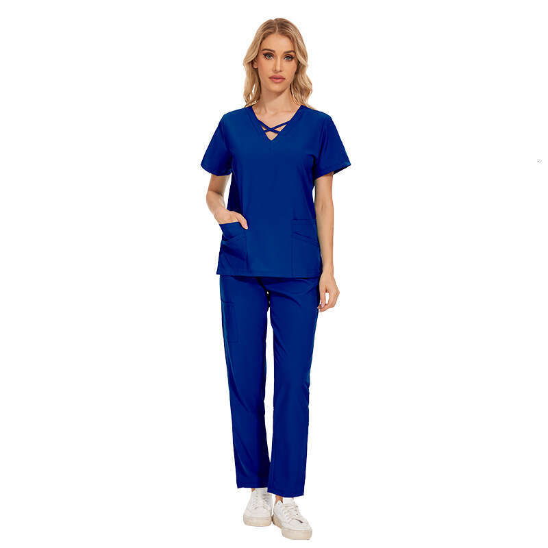 Niaa Hinn Zip Up Scrub Set New Arrival Gentle Wind Non-ironing High Elasticity Temperament Business Affairs Versatile Loose Sexy Temperament Waist Lin