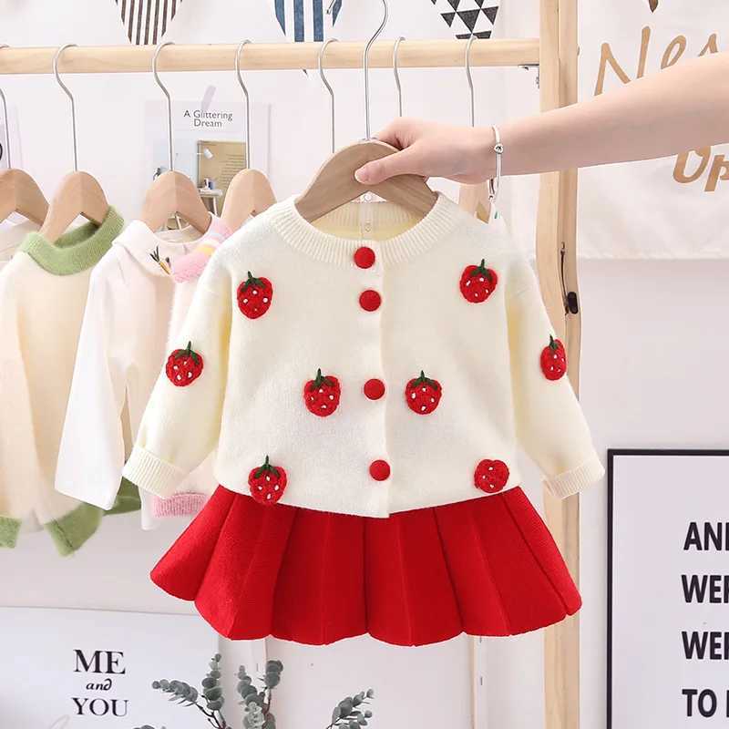 Clothing Sets Baby Girls Clothes Set Autumn Winter Cartoon Grape Clothing Set New Kids Knitted Sweet Outfit Children Clothes Suit