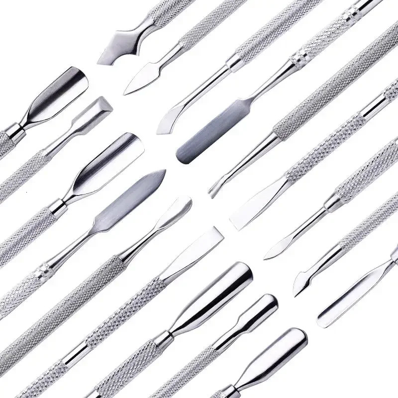 1pcs Double-ended Stainless Steel Cuticle Pusher Dead Skin Push r For Pedicure Manicure Nail Art Cleaner Care Tool 240715