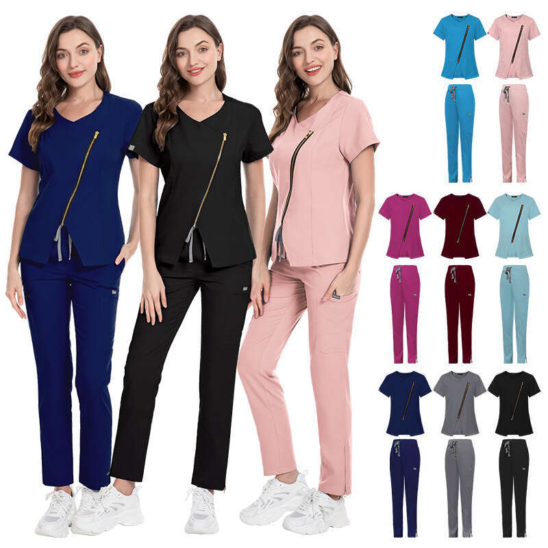 Designer Two Piece Set Women Scrubs Set New Product Long Show Thinness Washable Gentle Wind High Elasticity Printing Versatile Loose Novelty