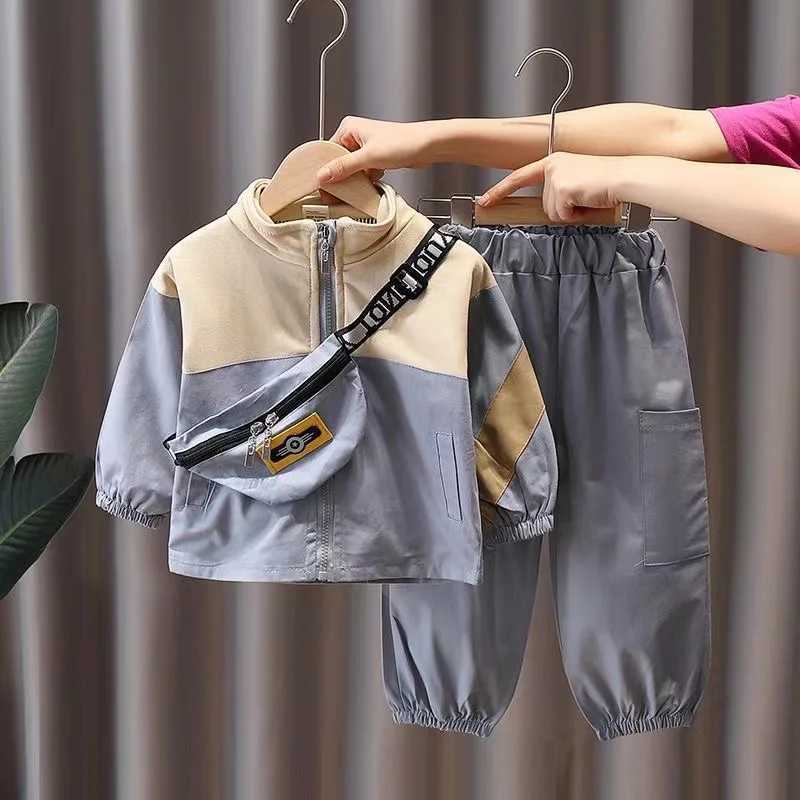 Clothing Sets Boys Sports Set Boys Autumn Childrens Sweater Autumn Baby Spring and Autumn Korean Edition Two Piece Set Fashionable
