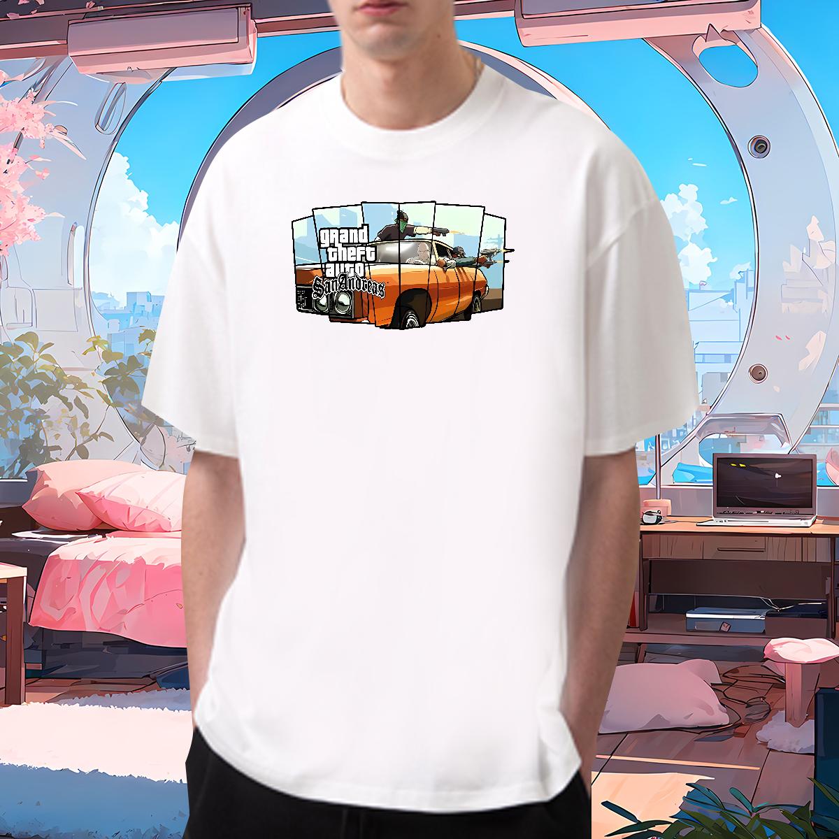 Casual New Men T Shirts racing 100% Cotton 230g Black Oversized Tshirts Spring Summer O-Neck Short Sleeve Cotton Popular Clothings