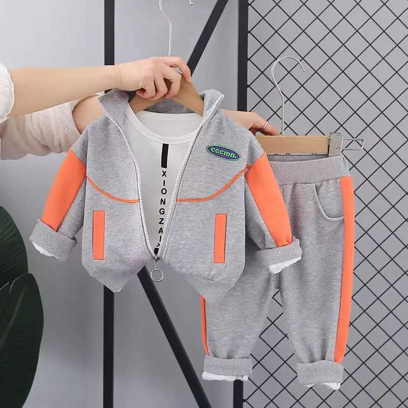 Clothing Sets Childrens Clothing Boys Spring And Autumn Clothing Set 2023 New Clothing Baby Handsome Childrens Sports Two-piece Set trendy