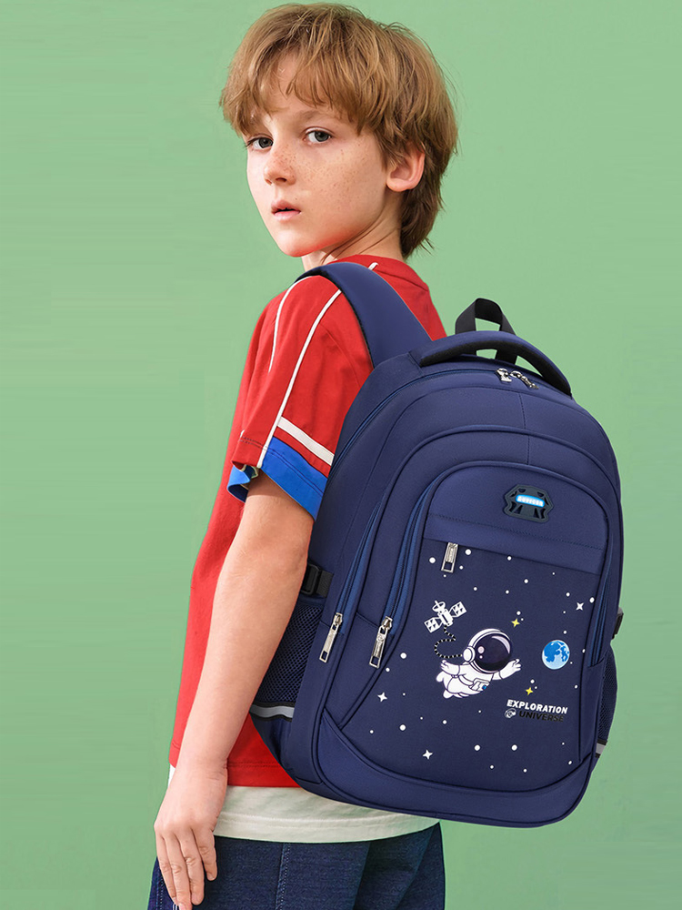 Space Backpack for Boys Girls Kids Elementary School Bags Middle School Primary School Bookbags Set Durable Spaceman Bag Gift