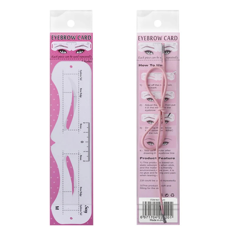6 Style Fixed Eyebrow Template Beauty Styling Template Reusable Stickers Makeup Tool 240715