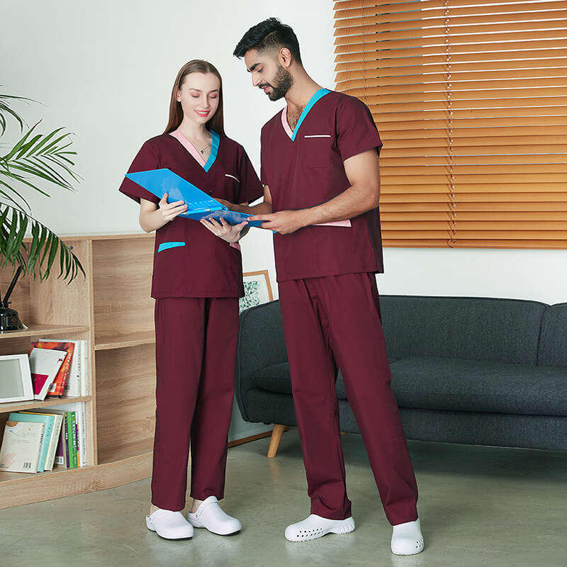 Niaa Hinn Scrub Set Two Piece Set Women Undefined Scrubs for Women Uniform New Arrival French Long Ventilation Fashion Loose Self-cultivation Short Bi