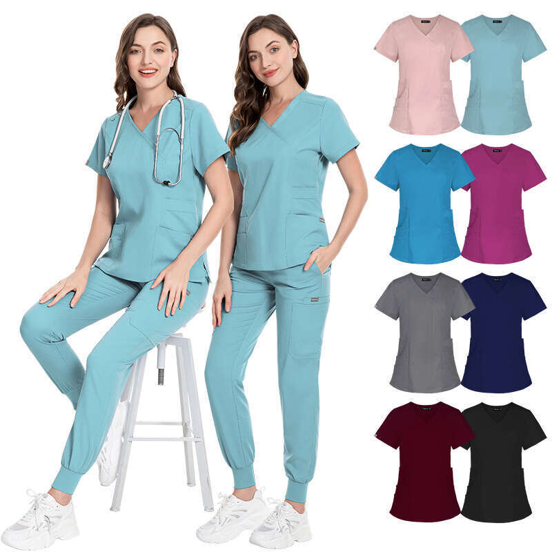 Niaa Hinn Scrubs New Product New Arrival Long Non-ironing High Elasticity Show Thinness French Leisure Time Ventilation Versatile Solid Short Waist
