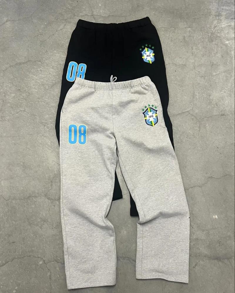 Men's Pants American High Street Retro Sweatpants Couples Sports Casual Running Training Straight Joggers Men Z260315