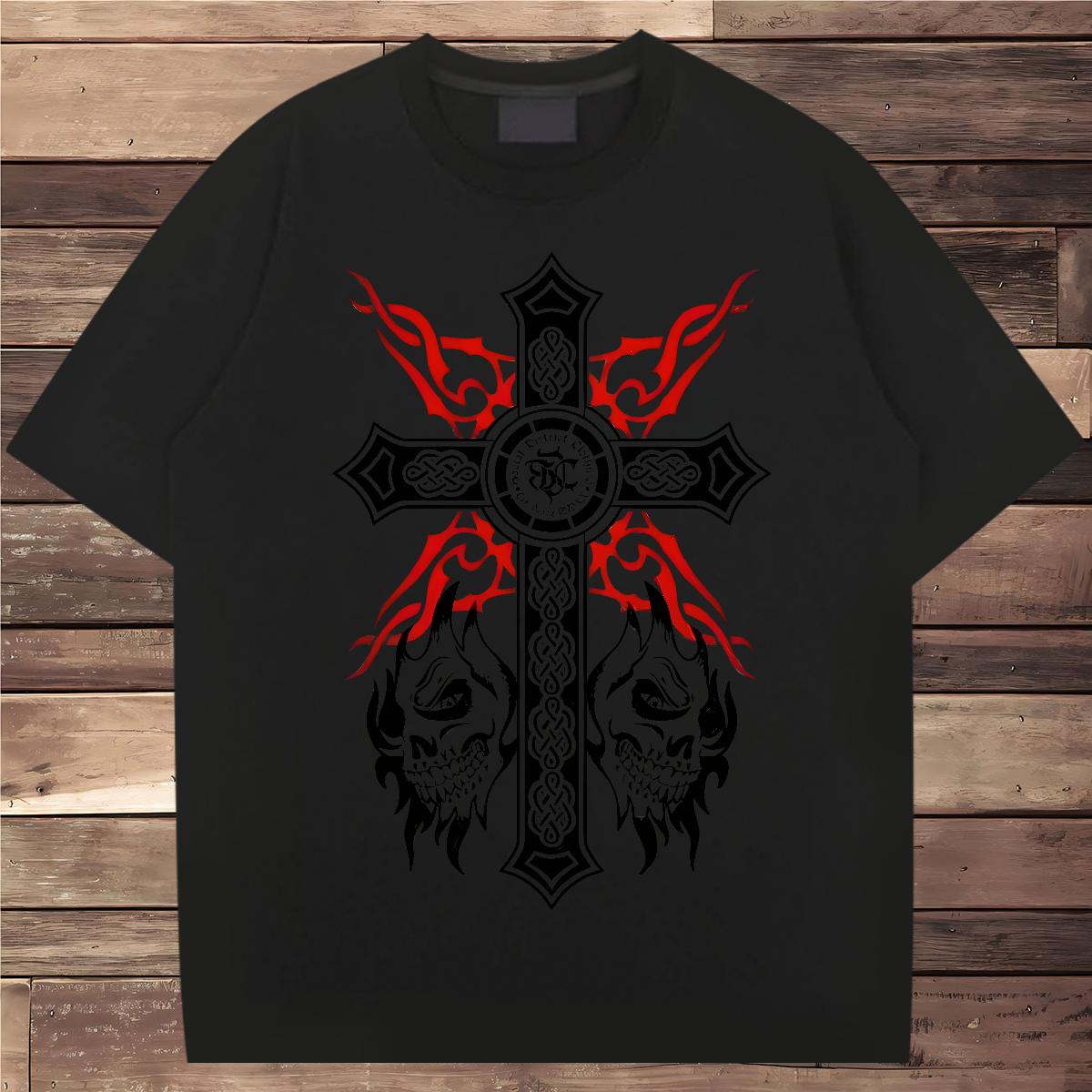 Designer T-Shirts fathion 230g 100% Cotton Customized Print Spring Summer Couples T Shirts Breathable Crew Neck Loose